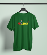 Nalayak Bottle Green Round Neck Unisex T-shirt | Marathi Designs